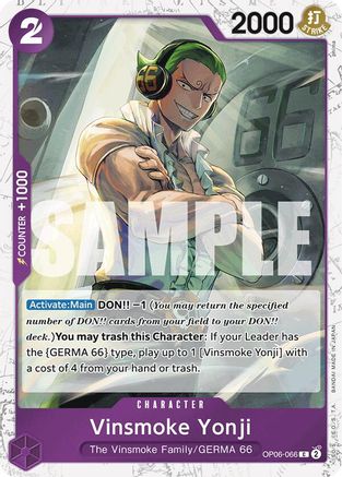 (OP06-066) Vinsmoke Yonji (OP06-066) (Jolly Roger Foil) - Premium Booster -The Best- Foil