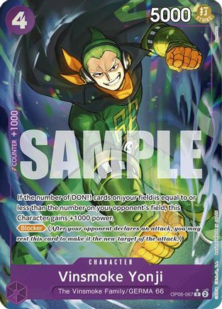 Vinsmoke Yonji (OP06-067) (Full Art) (OP06-067) - Premium Booster -The Best- Foil