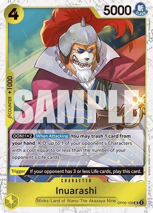 (OP06-100) Inuarashi (Jolly Roger Foil) - Premium Booster -The Best- Foil