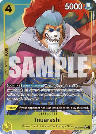 (OP06-100) Inuarashi (Full Art) - Premium Booster -The Best- Foil