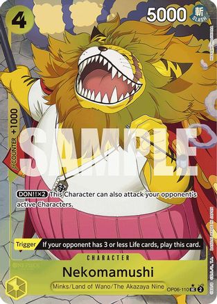 (OP06-110) Nekomamushi (Full Art) - Premium Booster -The Best- Foil