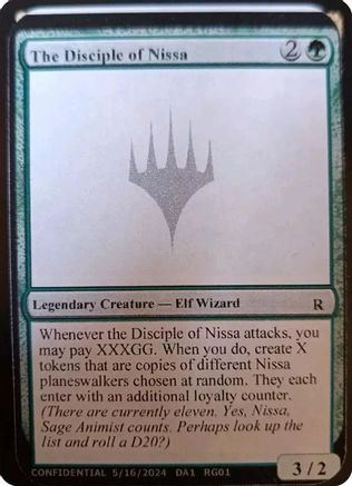 The Disciple of Nissa (-) - Un-Known Event Playtest Cards