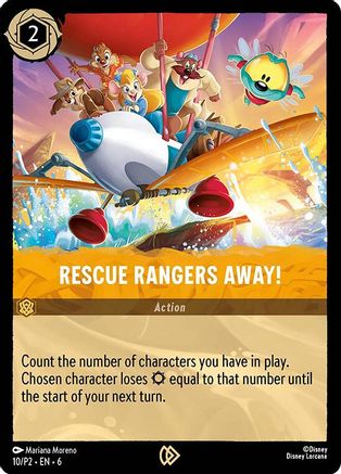 (010)  Rescue Rangers Away! - Disney Lorcana Promo Cards  Cold Foil