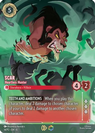 (014)  Scar - Heartless Hunter (Store Championship) - Disney Lorcana Promo Cards  Holofoil
