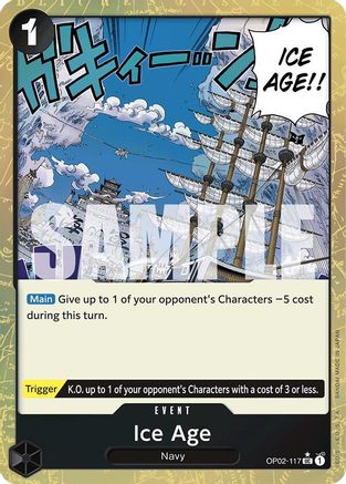 (OP02-117) Ice Age (Textured Foil) - Premium Booster -The Best- Foil