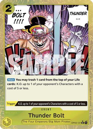 (OP03-121) Thunder Bolt (Textured Foil) - Premium Booster -The Best- Foil