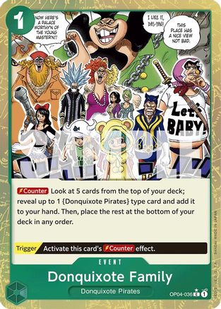 (OP04-036) Donquixote Family (Textured Foil) - Premium Booster -The Best- Foil