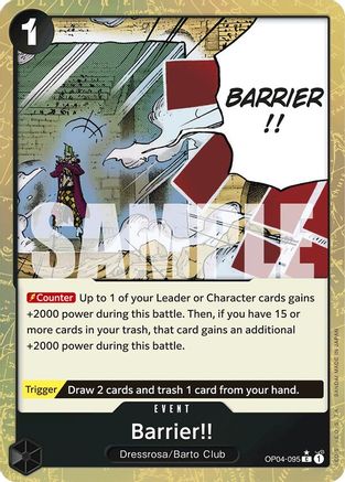 (OP04-095) Barrier!! (Textured Foil) - Premium Booster -The Best- Foil