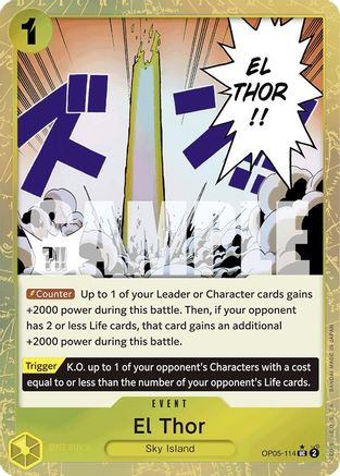 (OP05-114) El Thor (Textured Foil) - Premium Booster -The Best- Foil
