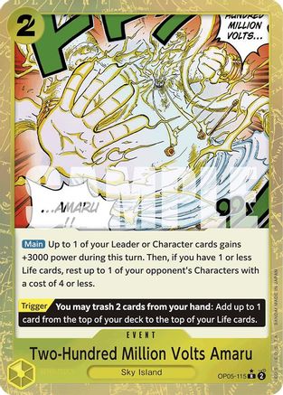 (OP05-115) Two-Hundred Million Volts Amaru (Textured Foil) - Premium Booster -The Best- Foil