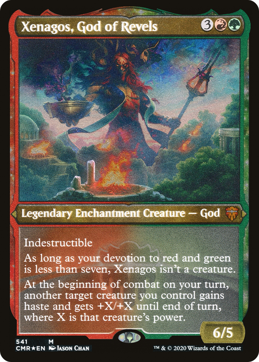 Xenagos, God of Revels (CMR-541) - Commander Legends: (nyxtouched) Etched Foil