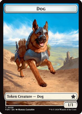 Dog // Beast (0033) Double-Sided Token (-29 // 33) - Foundations