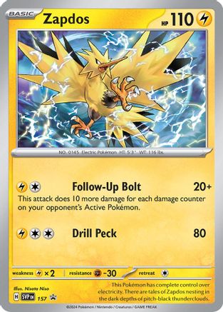 Zapdos (157) - SV Scarlet & Violet Promo Cards Holofoil - Promo