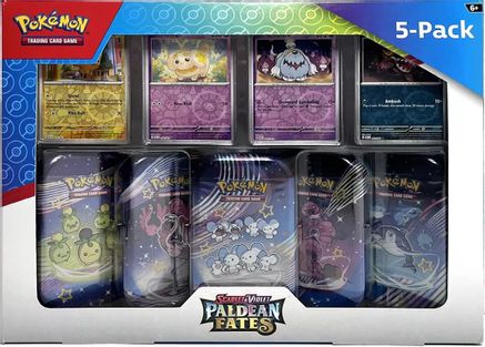 Costco Pokemon Scarlet & Violet Paldean Fates Mini Tin 5-pack - Miscellaneous Cards & Products