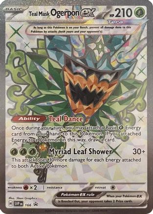 Teal Mask Ogerpon ex (166) - SV Scarlet & Violet Promo Cards Holofoil - Ultra Rare