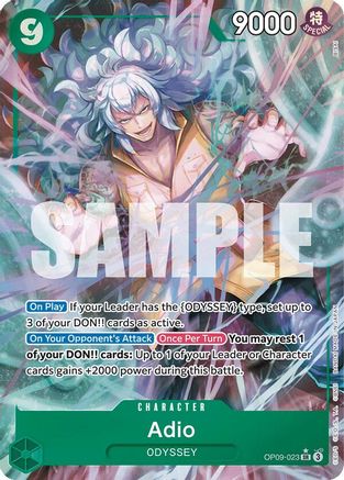 (OP09-023) Adio (Parallel) - Emperors in the New World Foil