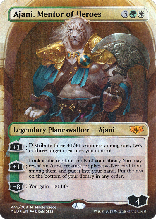 Ajani, Mentor of Heroes (MED-RA5) - Mythic Edition (Borderless) Foil