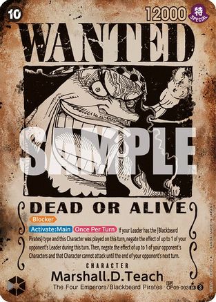 (OP09-093) Marshall.D.Teach (093) (Wanted Poster) - Emperors in the New World Foil