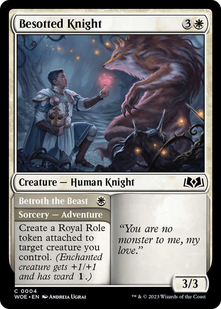 Besotted Knight  (WOE-004) - Wilds of Eldraine Foil