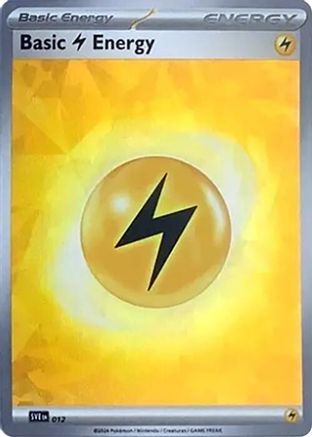 Basic Lightning Energy (Cracked Ice Holo) (12) - SVE Scarlet & Violet Energies Holofoil - Common