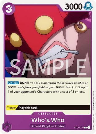 (ST04-010) Who's.Who - Revision Pack Cards - Normal