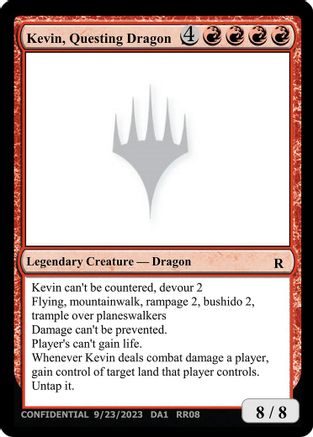 Kevin, Questing Dragon (-) - Un-Known Event Playtest Cards