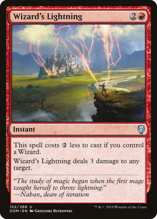 Wizard's Lightning (DOM-152) - Dominaria