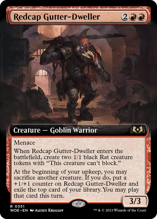 Redcap Gutter-Dweller (Extended Art)  (WOE-351) - Wilds of Eldraine: (Extended Art)