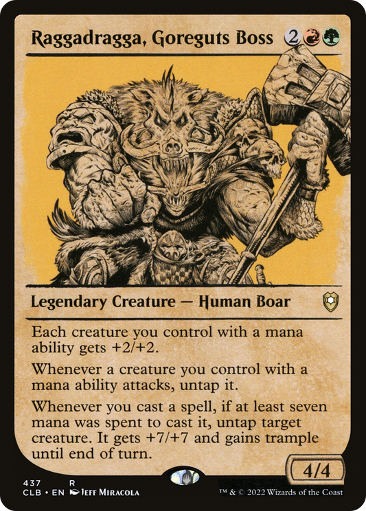 Raggadragga, Goreguts Boss (CLB-437) - Commander Legends: Battle for Baldur's Gate: (Showcase) Foil