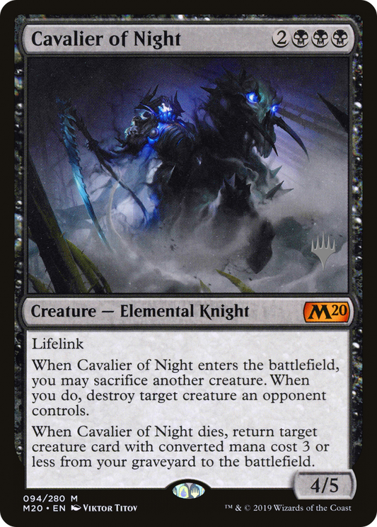 Cavalier of Night (PPM20-94P) - Core Set 2020 Promos (Promo Pack)