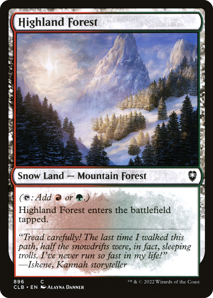 Highland Forest (CLB-896) - Commander Legends: Battle for Baldur's Gate: (snow)