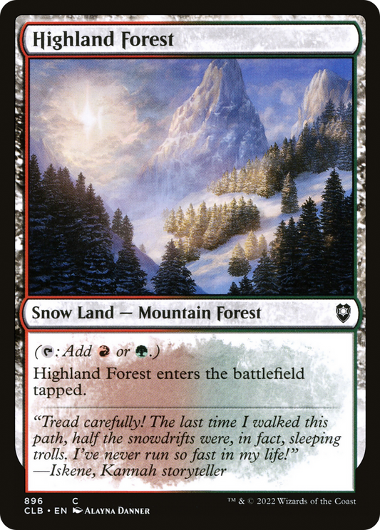 Highland Forest (CLB-896) - Commander Legends: Battle for Baldur's Gate: (snow)