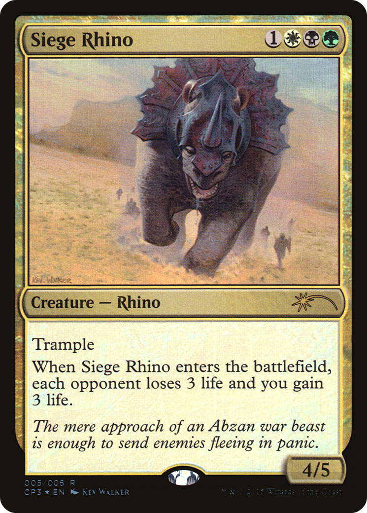 Siege Rhino (CP3-005) - Magic Origins Clash Pack Foil