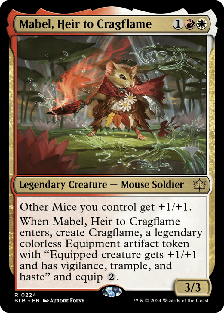 Mabel, Heir to Cragflame (PPBLB-224) - Bloomburrow Promos (Promo Pack)