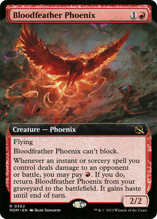 Bloodfeather Phoenix (MOM-362) - March of the Machine: (Extended Art) Foil