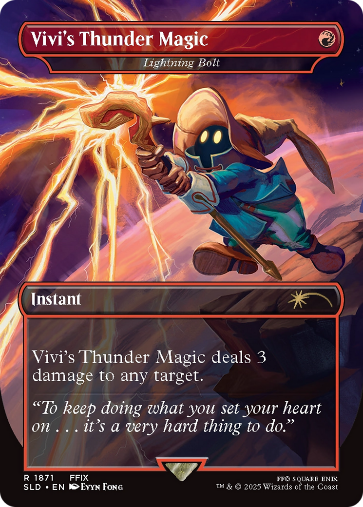Lightning Bolt (SLD-1871) - Secret Lair Drop / Vivi's Thunder Magic