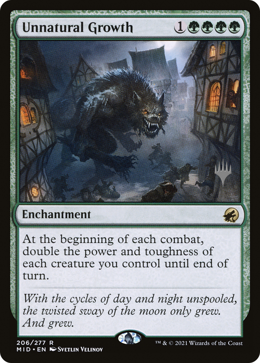 Unnatural Growth (PMID-206P) - Innistrad: Midnight Hunt Promos Foil