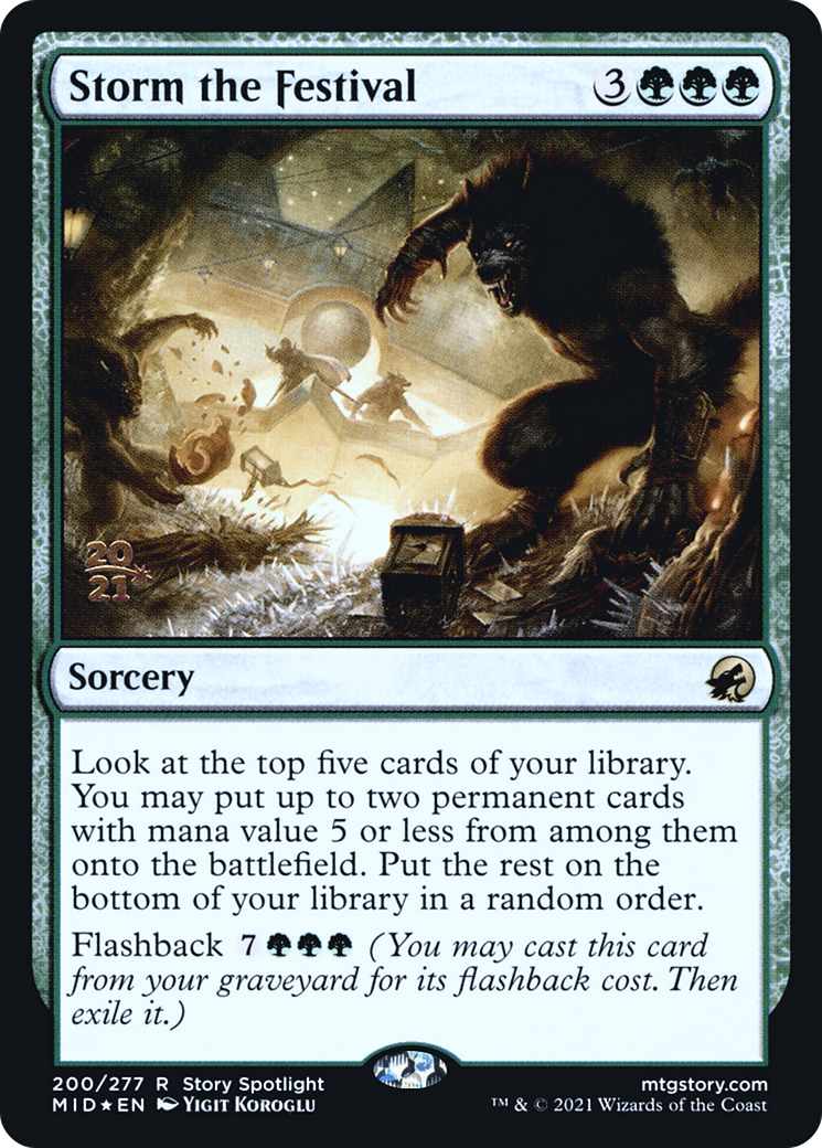Storm the Festival (PRE-200S) - Innistrad: Midnight Hunt Promos (Prerelease) Foil