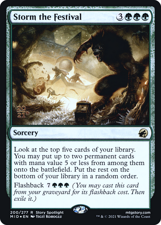 Storm the Festival (PMID-200S) - Innistrad: Midnight Hunt Promos Foil