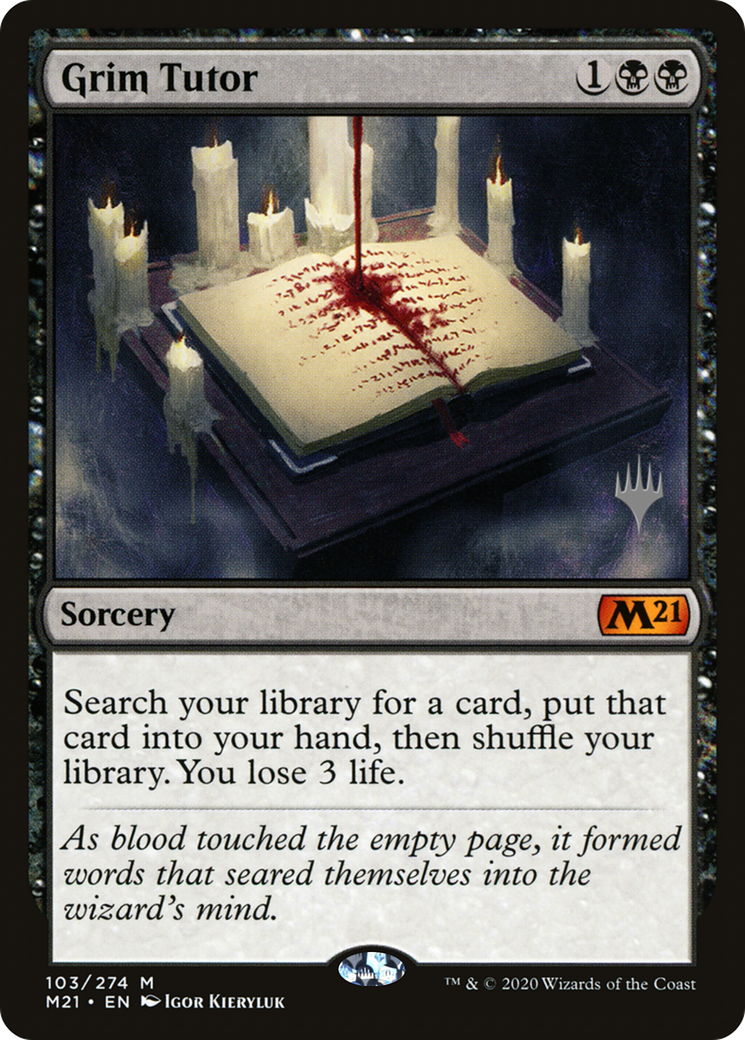 Grim Tutor (PPM21-103P) - Core Set 2021 Promos (Promo Pack) Foil