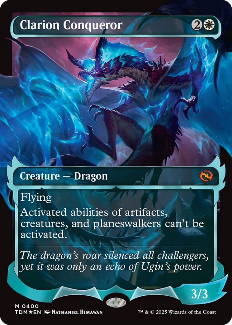 Clarion Conqueror  (Borderless)(TDM-400) - Tarkir: Dragonstorm: (Showcase) Foil