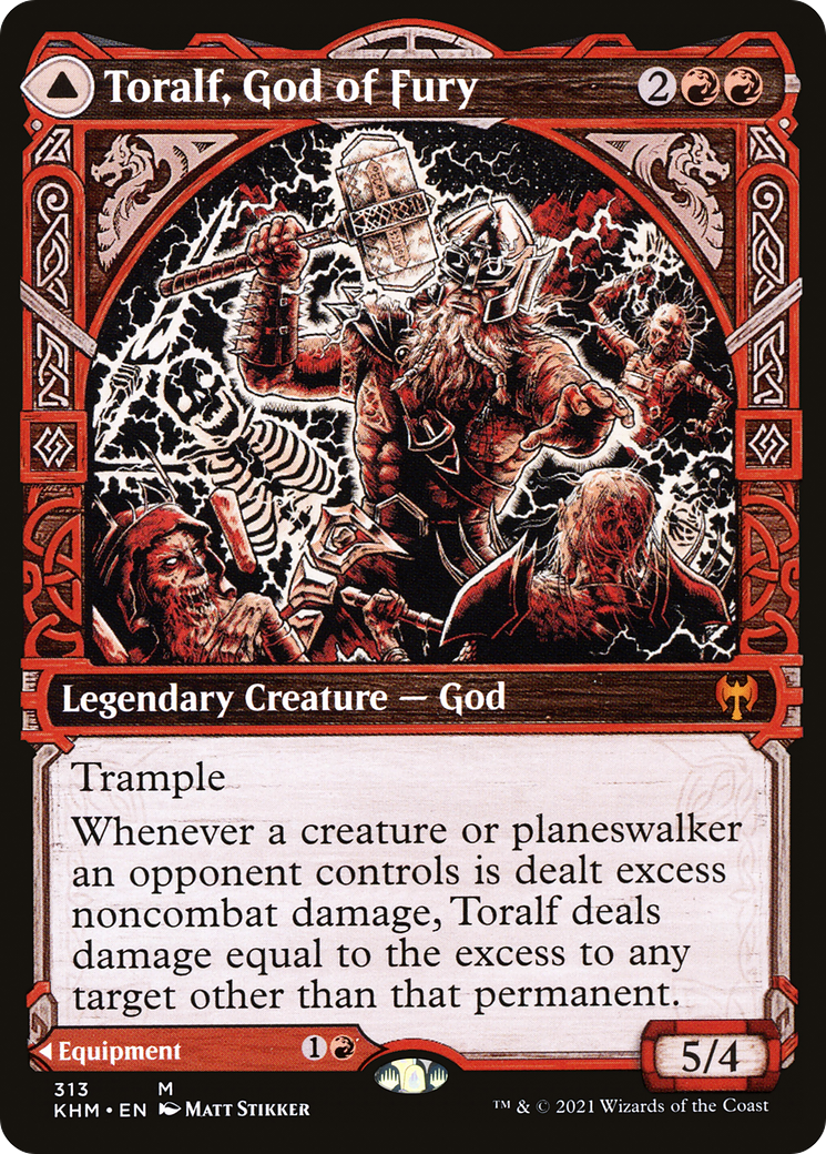 Toralf, God of Fury // Toralf's Hammer (KHM-313) - Kaldheim: (Showcase) Foil