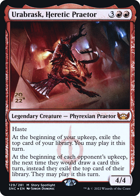 Urabrask, Heretic Praetor (PSNC-129S) - Streets of New Capenna Promos Foil