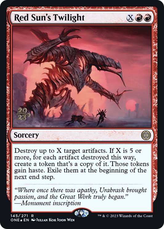 Red Sun's Twilight (PONE-145S) - Phyrexia: All Will Be One Promos Foil