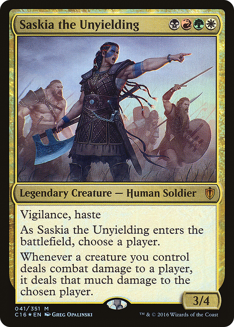 Saskia the Unyielding (C16-041) - Commander 2016 Foil