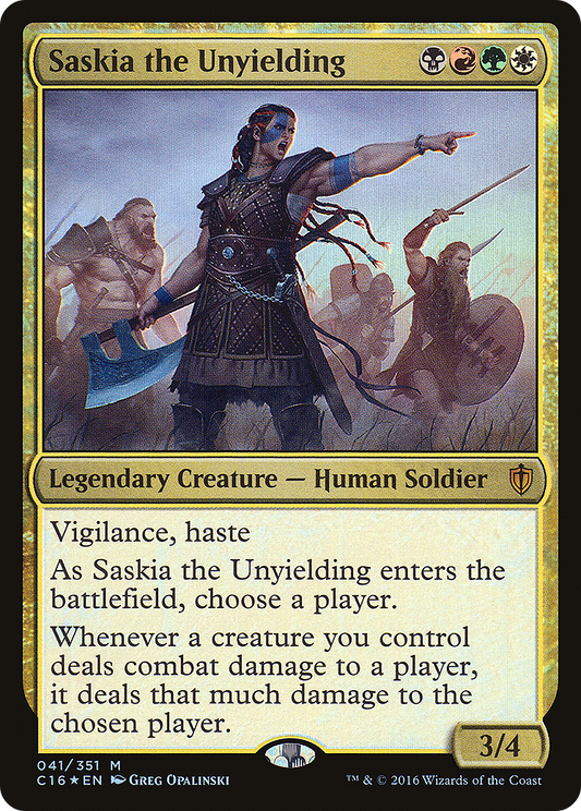 Saskia the Unyielding (C16-041) - Commander 2016 Foil