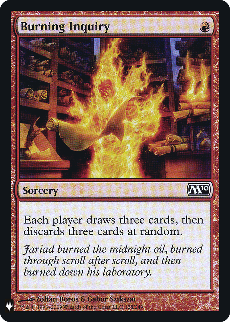 Burning Inquiry (LIST-M10-128) - The List