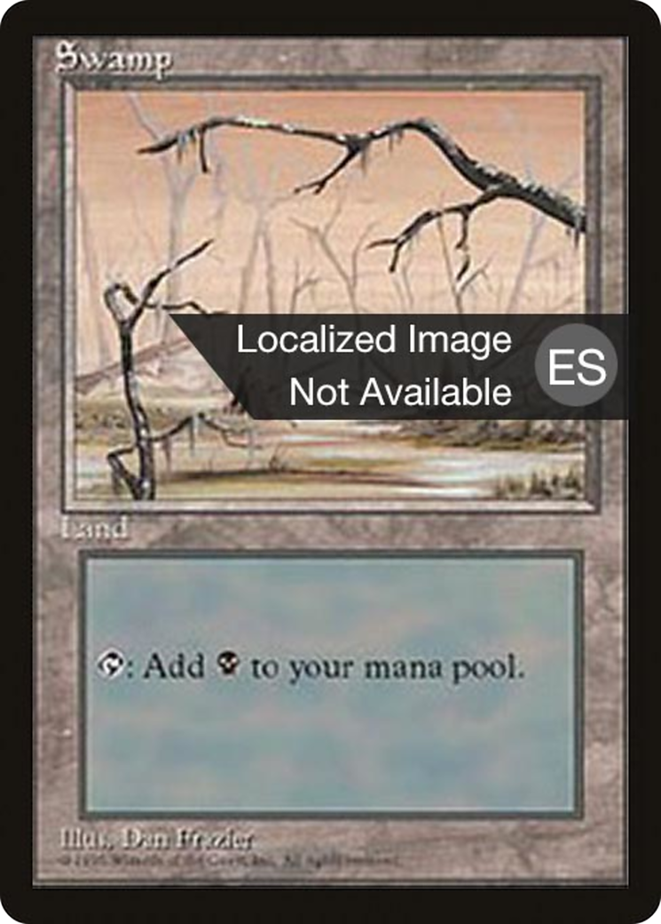 Swamp (4BB-371) - Fourth Edition Foreign Black Border