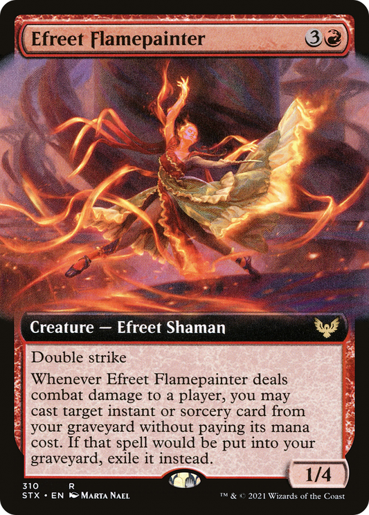 Efreet Flamepainter (STX-310) - Strixhaven: School of Mages: (Extended Art) Foil