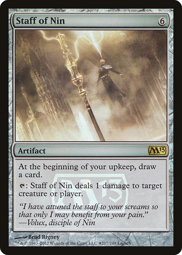 Staff of Nin (PM13-217★) - Magic 2013 Promos Foil